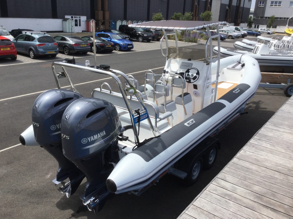 Custom - Ballistic 7.8 RIB with twin Yamaha F175CETX engines - Aft Strbrd